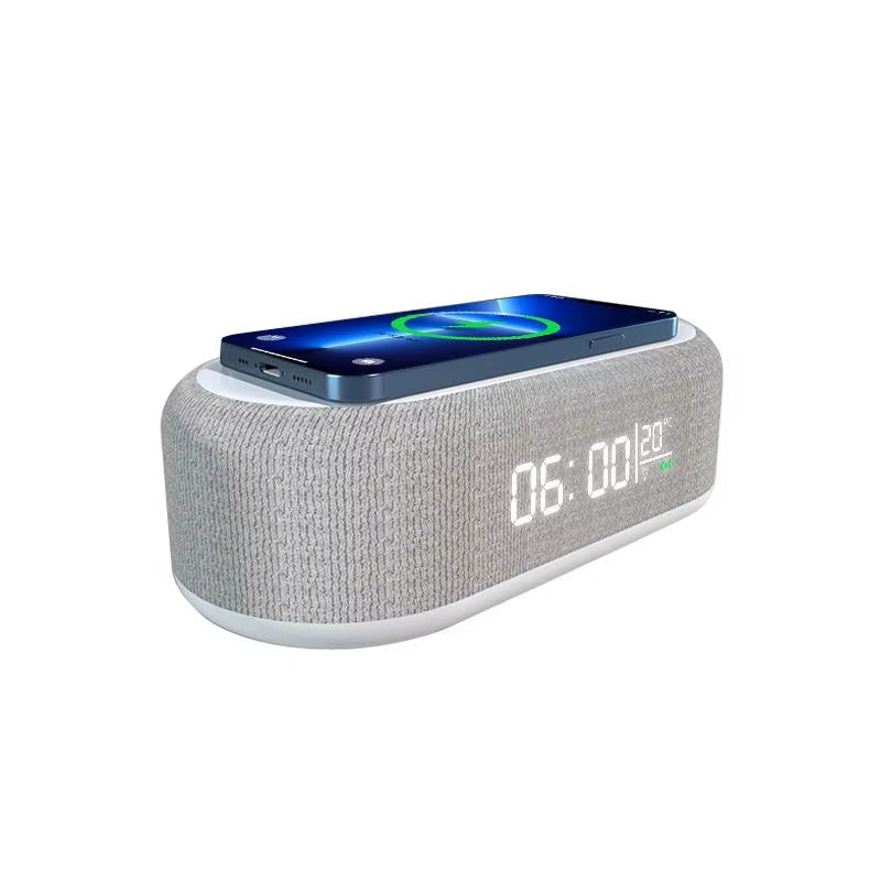 PowerDock™ 4-en-1 – Charge Sans Fil, Enceinte Bluetooth & Réveil Intelligent