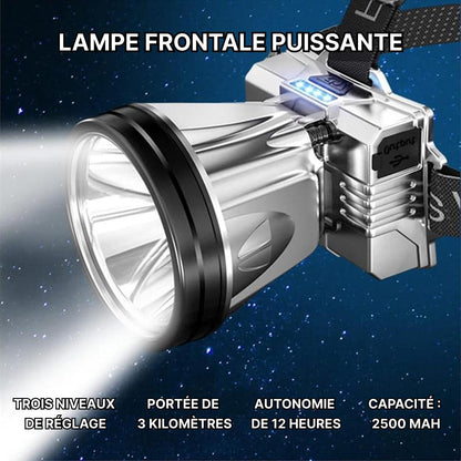 🔦 Lampe Frontale LED Rechargeable Ultra Puissante